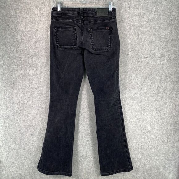 MNG Mango Denim Black Flare Leg Jeans Womens Size 4 W27 - Picture 4 of 7